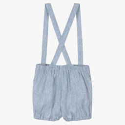 Fina Ejerique-Boys Blue Linen & Cotton Shorts | Childrensalon Outlet