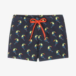 Fina Ejerique-Boys Navy Blue Toucan Swim Shorts | Childrensalon Outlet