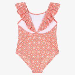 Fina Ejerique-Girls Coral Pink Swimsuit | Childrensalon Outlet