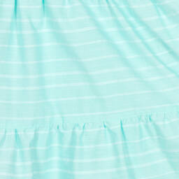 Fina Ejerique-Girls Green Stripe Cotton Dress | Childrensalon Outlet