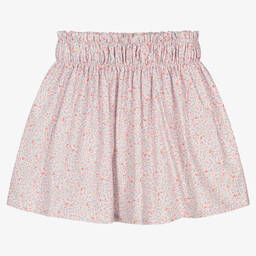 Fina Ejerique-Girls Pink Floral Cotton Skirt | Childrensalon Outlet