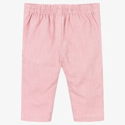 Fina Ejerique-Girls Pink Twill Trousers | Childrensalon Outlet