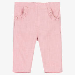 Fina Ejerique-Girls Pink Twill Trousers | Childrensalon Outlet