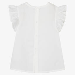Fina Ejerique-Girls White Cotton Blouse | Childrensalon Outlet