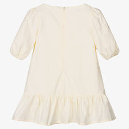 Fina Ejerique-Girls Yellow Cotton Striped Dress | Childrensalon Outlet