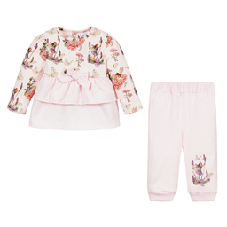 Flower Fairies™ by Childrensalon-Baby Girls Pink Cotton Outfit | Childrensalon Outlet