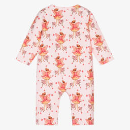 Flower Fairies™ by Childrensalon-Baby Girls Pink Cotton Romper Suit | Childrensalon Outlet