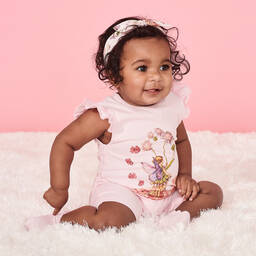 Flower Fairies™ by Childrensalon-Розовый хлопковый песочник для малышек | Childrensalon Outlet