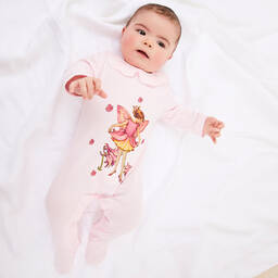 فلاور فيريز باي تشلدرن صالون-أفرول بيبي غرو قطن جيرسي لون زهري للمولودات | Childrensalon Outlet