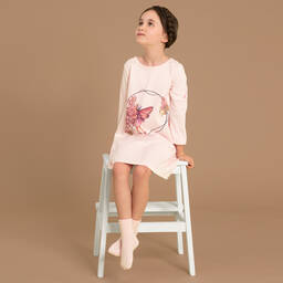 فلاور فيريز باي تشلدرن صالون-قميص نوم قطن لون زهري للبنات | Childrensalon Outlet