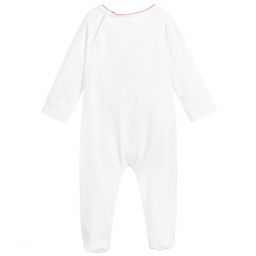 Flower Fairies™ by Childrensalon-Girls White Cotton Babygrow | Childrensalon Outlet