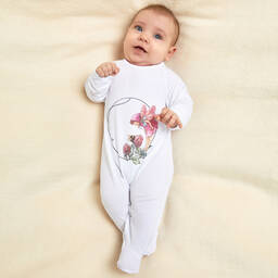 Flower Fairies™ by Childrensalon-بيبي غرو قطن جيرسي لون أبيض للمولودات | Childrensalon Outlet