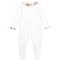 Flower Fairies™ by Childrensalon-Girls White Cotton Babygrow | Childrensalon Outlet
