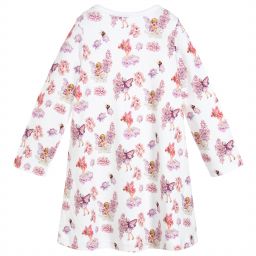 فلاور فيريز باي تشلدرن صالون-قميص نوم قطن لون أبيض للبنات | Childrensalon Outlet