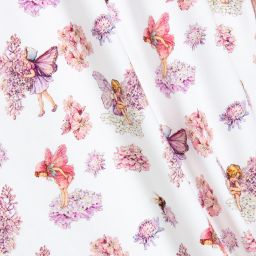 فلاور فيريز باي تشلدرن صالون-قميص نوم قطن لون أبيض للبنات | Childrensalon Outlet