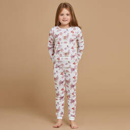 Flower Fairies™ by Childrensalon-بيجاما قطن لون أبيض و زهري للبنات | Childrensalon Outlet