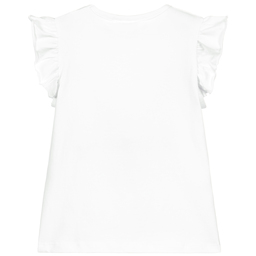 Flower Fairies™ by Childrensalon-Girls White Cotton T-Shirt | Childrensalon Outlet