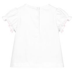 Flower Fairies™ by Childrensalon-تيشيرت قطن جيرسي لون أبيض وزهري للمولودات | Childrensalon Outlet