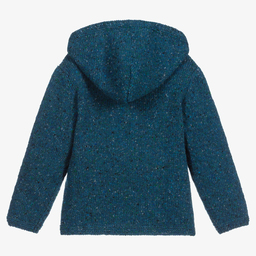 Foque-كنزة هودي صوف محبوك لون أزرق للأولاد | Childrensalon Outlet