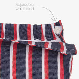 Foque-Blue Stripe Sailor Shorts Set | Childrensalon Outlet