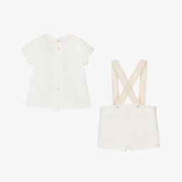 Foque-Бежевый льняной-хлопковый комплект для мальчиков | Childrensalon Outlet