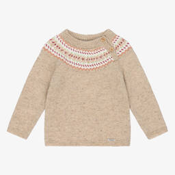 Foque-Boys Beige Wool Knit Sweater | Childrensalon Outlet