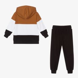 فوكيه-تراكسوت قطن لون أبيض وأسود للأولاد | Childrensalon Outlet