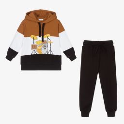 فوكيه-تراكسوت قطن لون أبيض وأسود للأولاد | Childrensalon Outlet