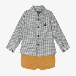 Foque-Boys Black & Yellow Shorts Ensemble | Childrensalon Outlet