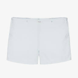 Foque-طقم شورت قطن وكتان لون أبيض وأزرق للأولاد | Childrensalon Outlet