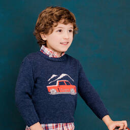 Foque-Boys Blue & Red Shorts Set | Childrensalon Outlet