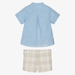 Foque-Boys Classic Blue & Beige Ensemble | Childrensalon Outlet