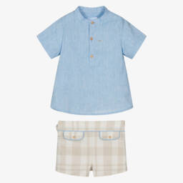 Foque-Boys Classic Blue & Beige Ensemble | Childrensalon Outlet