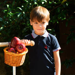 Foque-طقم كلاسيكي للأولاد باللونين الكحلي والأبيض | Childrensalon Outlet