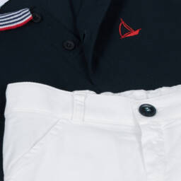 Foque-طقم كلاسيكي للأولاد باللونين الكحلي والأبيض | Childrensalon Outlet