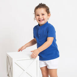 Foque-Boys Cobalt Blue Cotton Polo Shirt | Childrensalon Outlet