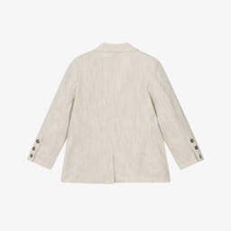 Foque-Boys Elegant Beige Linen Jacket | Childrensalon Outlet