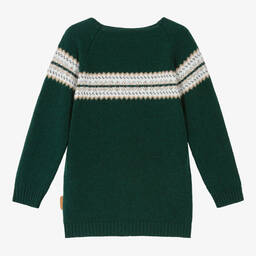 Foque-بلوفر مزيج صوف محبوك لون أخضر للأولاد | Childrensalon Outlet