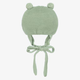 Foque-Boys Green Pom-Pom Knit Hat | Childrensalon Outlet