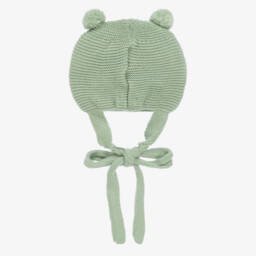 Foque-Boys Green Pom-Pom Knit Hat | Childrensalon Outlet