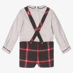 Foque-Boys Grey & Red Shorts Set | Childrensalon Outlet