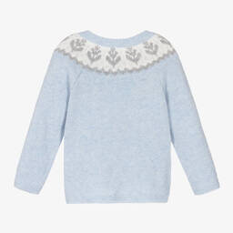 Foque-Boys Light Blue Knitted Sweater | Childrensalon Outlet