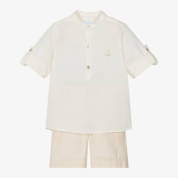 Foque-Boys Linen Blend Striped Ensemble | Childrensalon Outlet