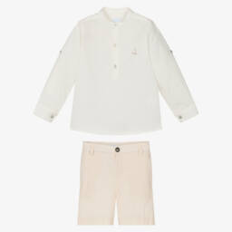 Foque-Boys Linen Blend Striped Ensemble | Childrensalon Outlet