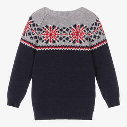 فوكيه-بلوفر مزيج صوف محبوك لون كحلي للأولاد | Childrensalon Outlet