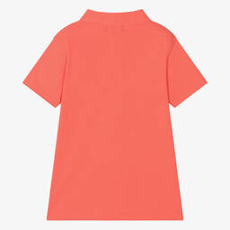 Foque-Boys Orange Cotton Polo Shirt | Childrensalon Outlet
