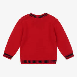 Foque-Красный шерстяной свитер со снеговиком для мальчиков | Childrensalon Outlet