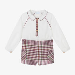 Foque-Boys Tartan Check Shorts Ensemble | Childrensalon Outlet
