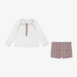 Foque-Boys Tartan Check Shorts Ensemble | Childrensalon Outlet