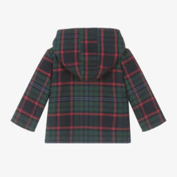 فوكيه-معطف بهودي تارتان لون أخضر للأولاد | Childrensalon Outlet